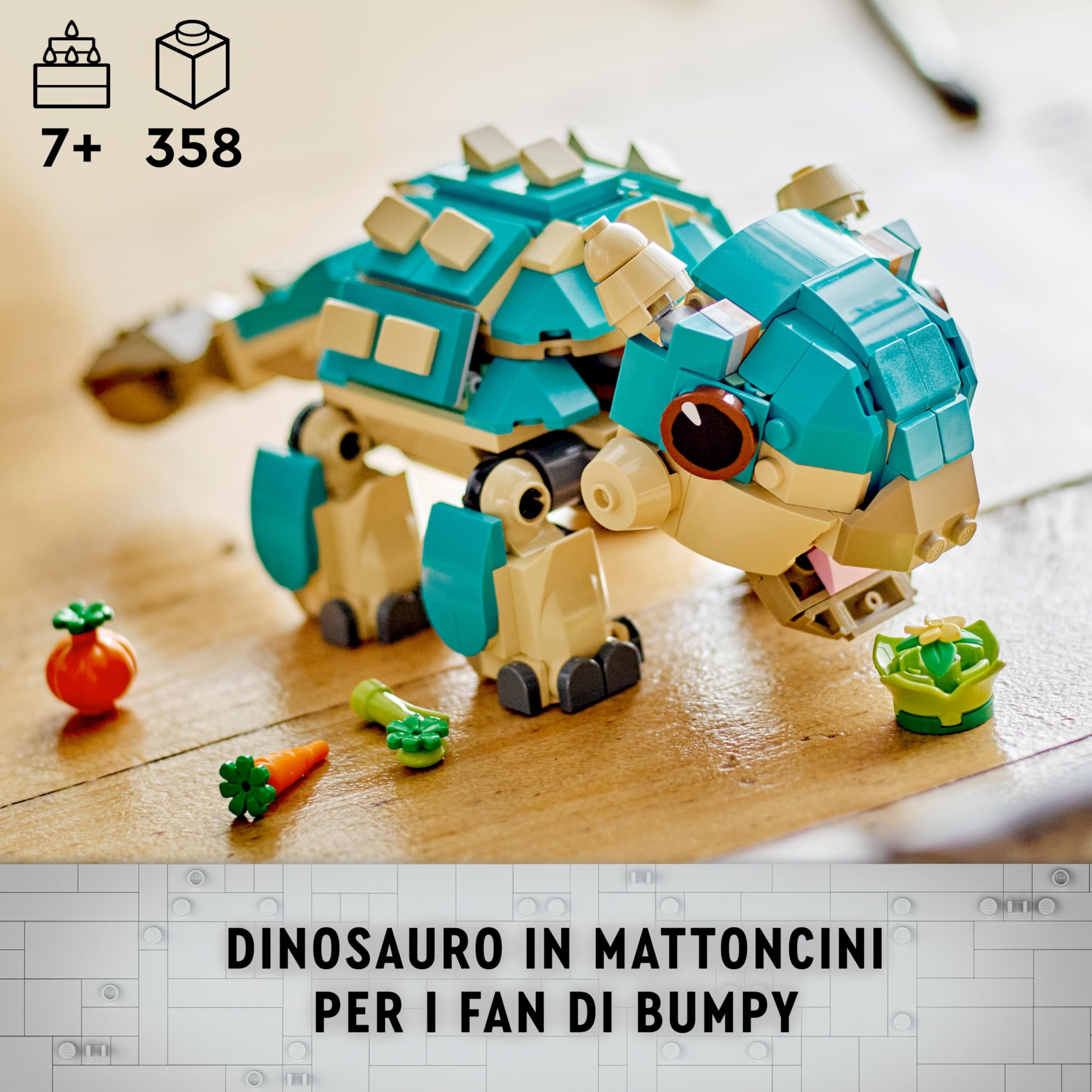 LEGO Jurassic World Baby Bumpy: Anchilosauro, Giocattolo d'Avventura per i Fan del Cretaceo, Giochi Creativi per Bambini e Bambine da 7 Anni in su, Idea Regalo di Compleanno dalla Serie TV 76962