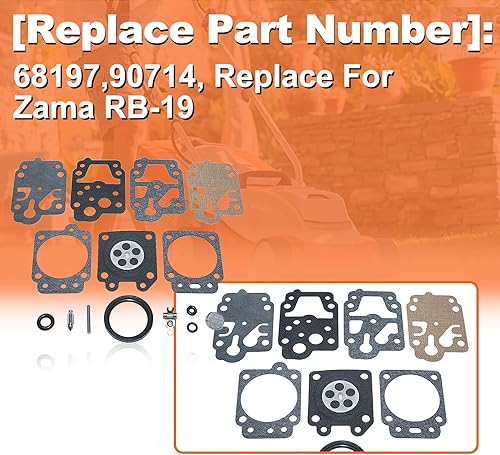 Miniatura 3 de Para Honda GX25 GX25N GX25NT GX25T GX35 4-Cycle Motor Timmer Brush Cutter Piezas de repuesto, 10 PC Carb Kit, Para Walbro K10-WYJ Carb Kit
