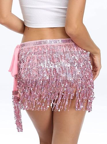 Miniatura 2 de Falda cruzada de lentejuelas para mujer, disfraz de Mardi GrasNavidadHalloweenDía de San Patricio