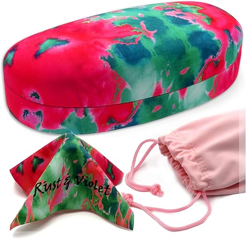 MyEyeglassCase Fundas rígidas para gafas de sol, fundas grandes para gafas marcos medianos a grandes