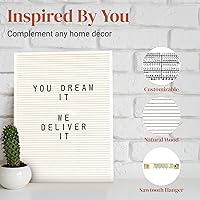 Vista 7 de Stiles Juego de letreros de madera de 12 x 16 pulgadas, con 340 letras, números y símbolos de plástico, tablero de mensajes de madera intercambiable