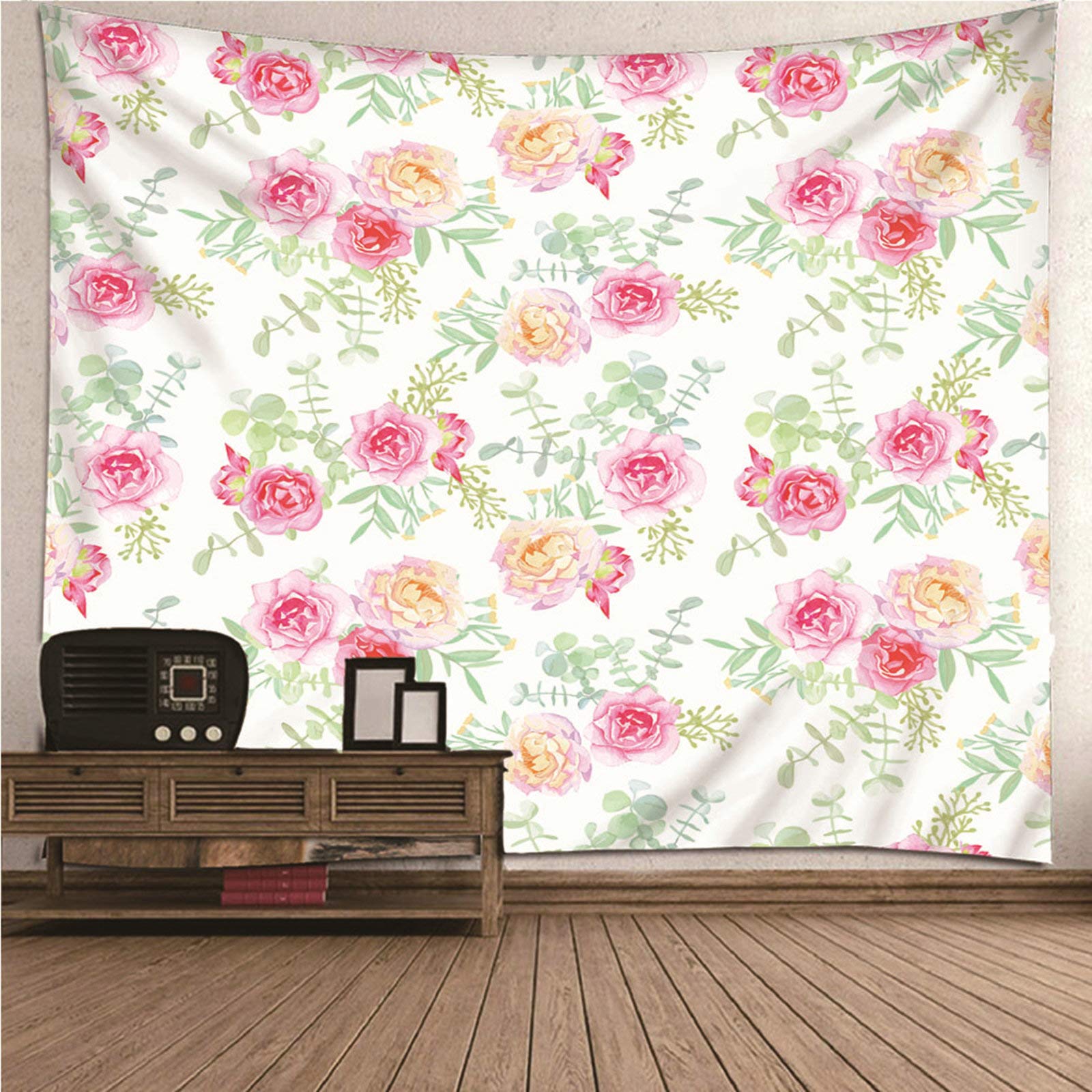 Tapiz de pared floral de 150x150 cm para dar un toque natural a tu salon o playa