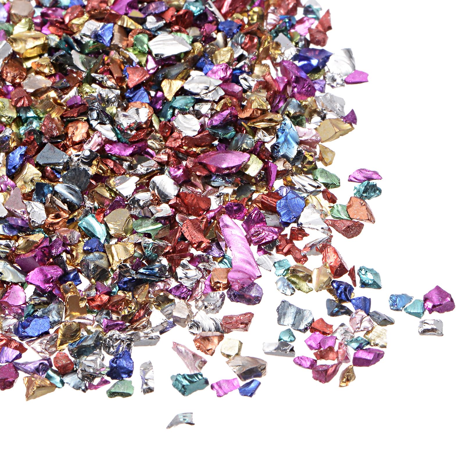 Kozelo Éclats De Verre Concassé Noir Brillant 1-3mm 20g - Paillettes Métalliques Pour Nail Art Et DIY