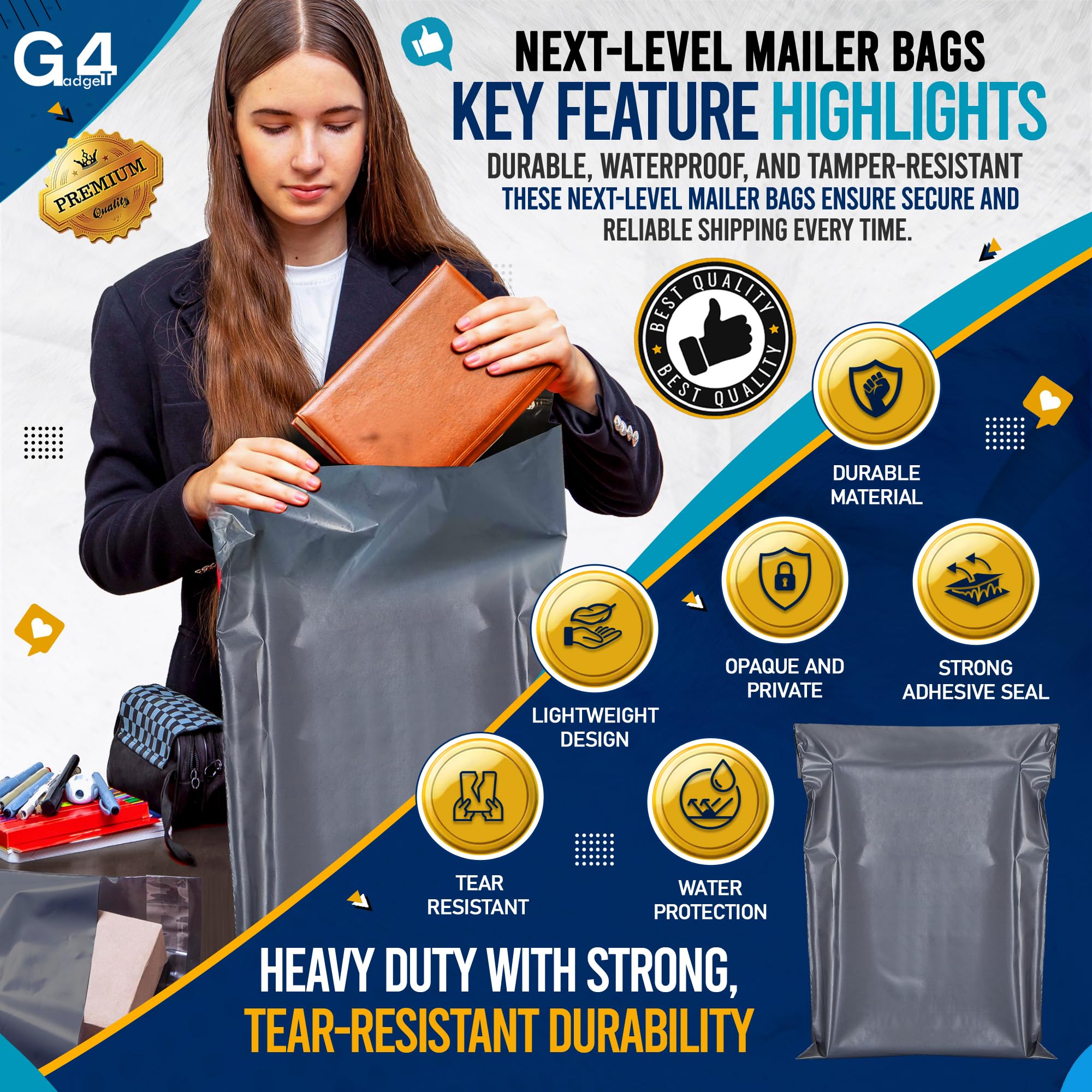 Sabco Sacchetti Resistenti In Plastica Bianca Con Anici, 33 X 48,3 X - Foto 2