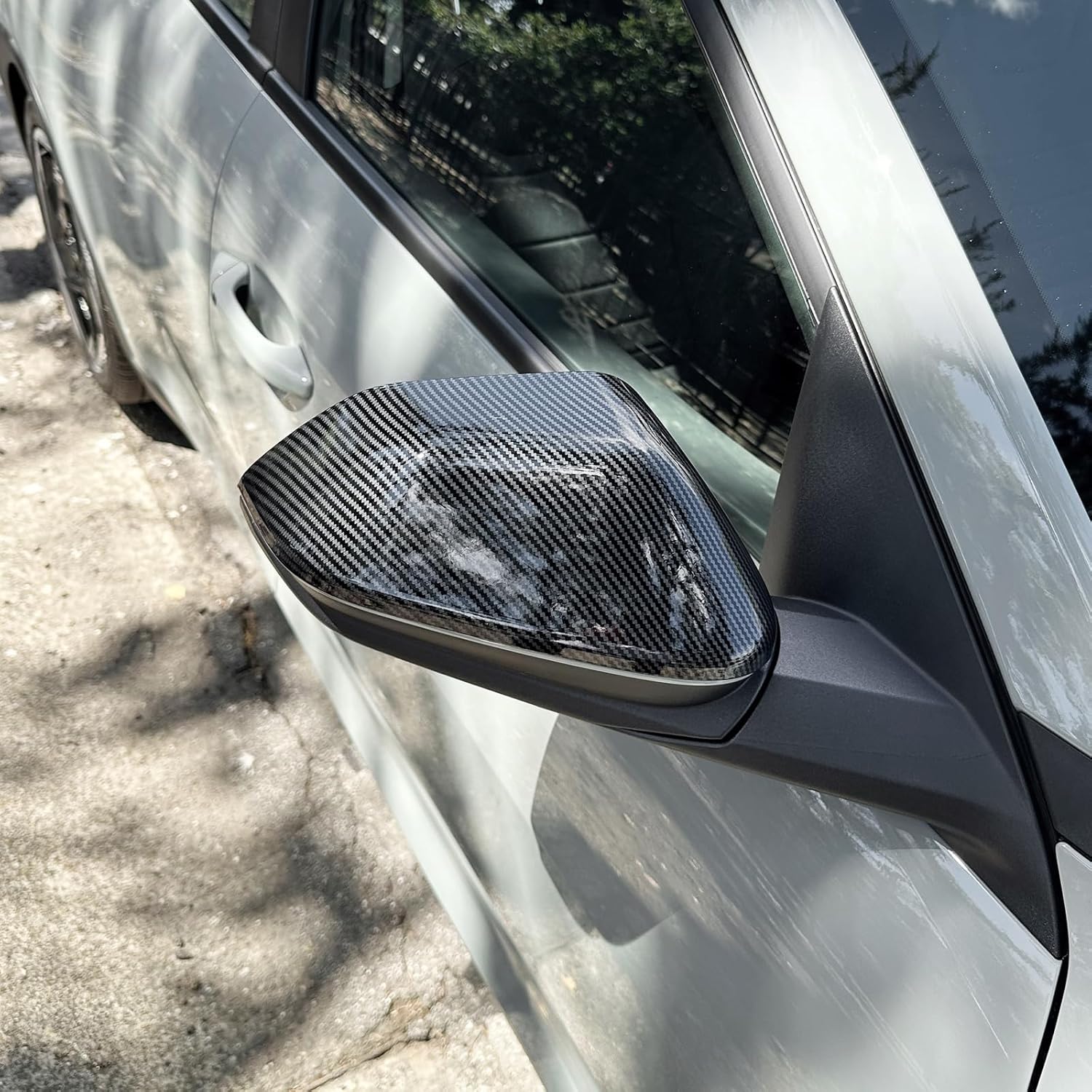YOUTOOCAR 2PCS Exterior Mirror Covers Side Rear View Mirror Covers Trim Compatible with Kia K4 2025-2026 Accessories,Not Fit Models with Turn Signal Lights (Carbon Fiber Pattern)
