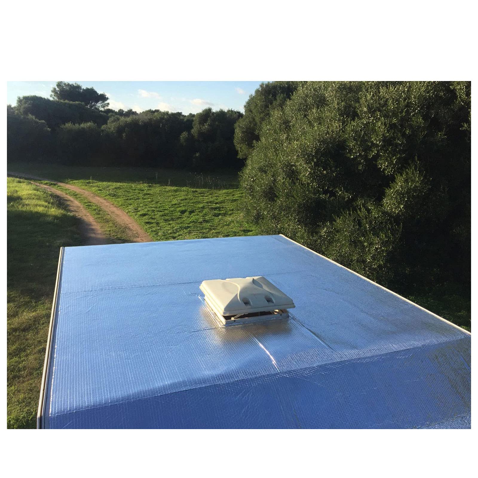 Aislante Térmico Reflexivo Aislamiento de lámina de burbujas Kit de aislamiento aislante Reflector reflectante de calor Aislamiento térmico Membrana de lámina de aluminio para sótanos, techos, parede