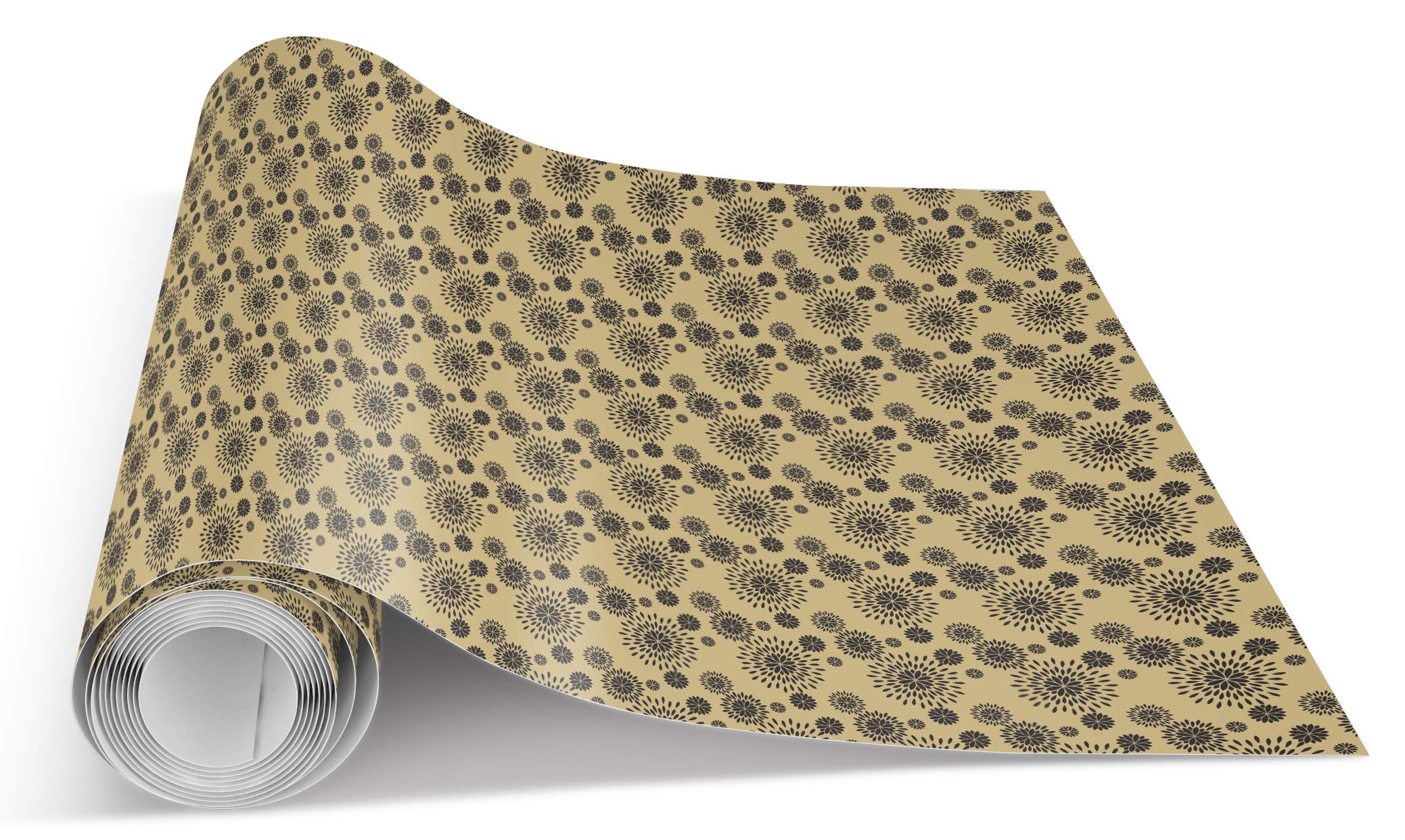 Buy Avikalp SelfAdhesive ARW0689 Black Flowers Japanese Floral Yellow