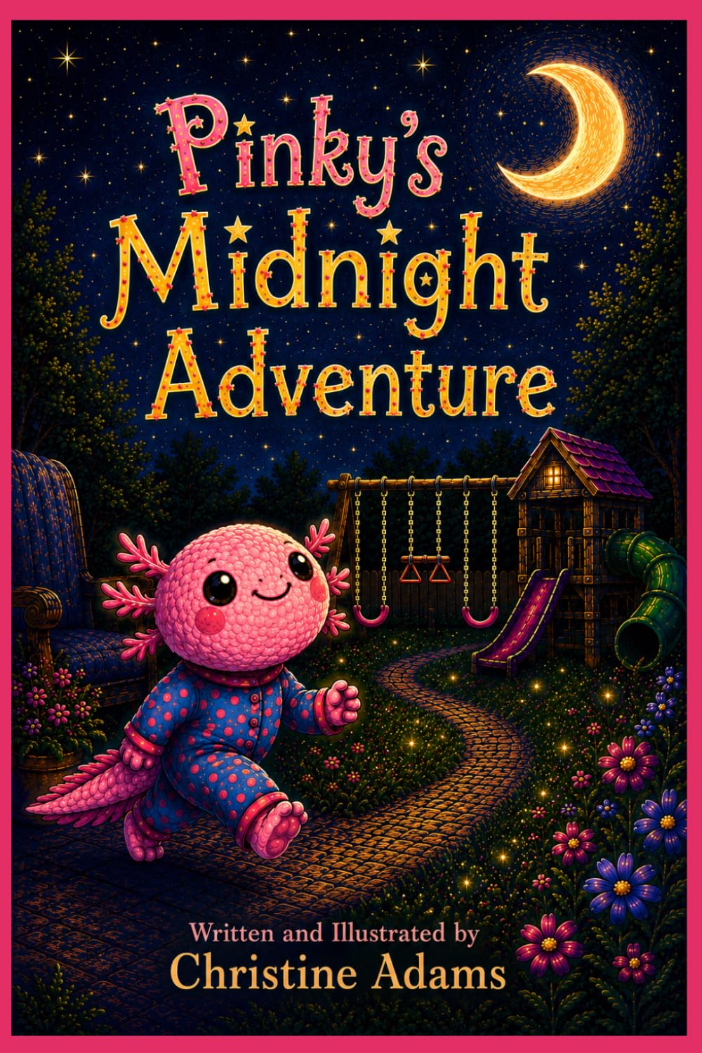 Pinky's Midnight Adventure: A Stuffed Axolotl That Explores After Bedtime