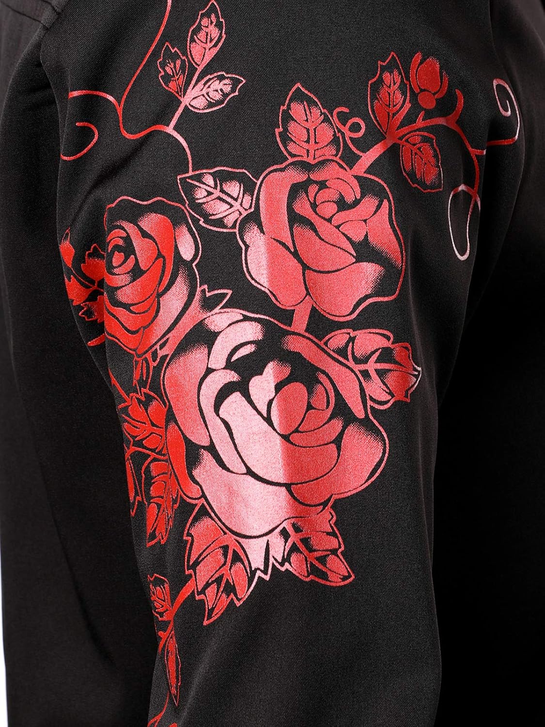 ZEROYAA Mens Hipster Printed Slim Fit Long Sleeve Button Up Party Dress Shirts - Image 5