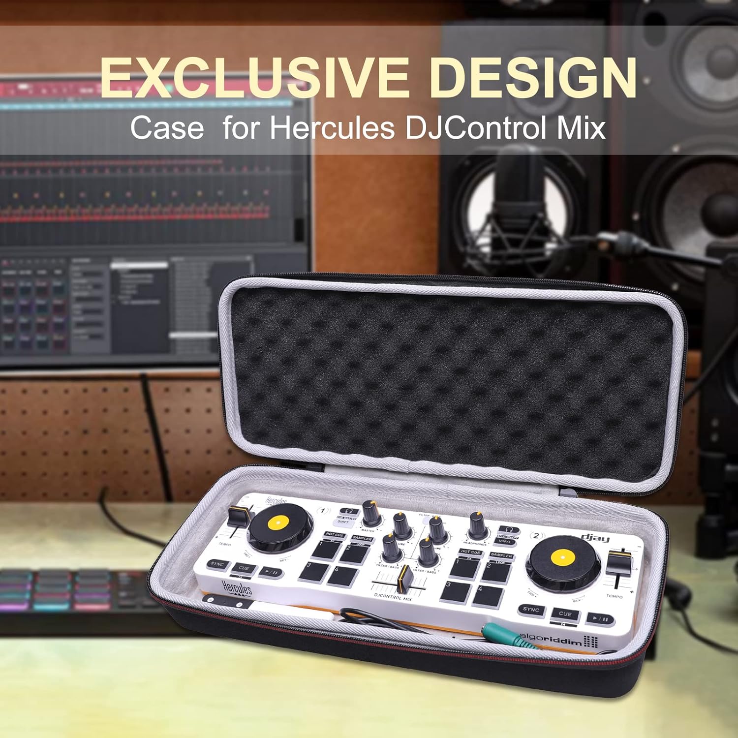 LTGEM DJ Controller Case for Hercules DJControl Mix/DJControl Starlight - Hard Storage Travel Protective Carrying Bag (Case Only)