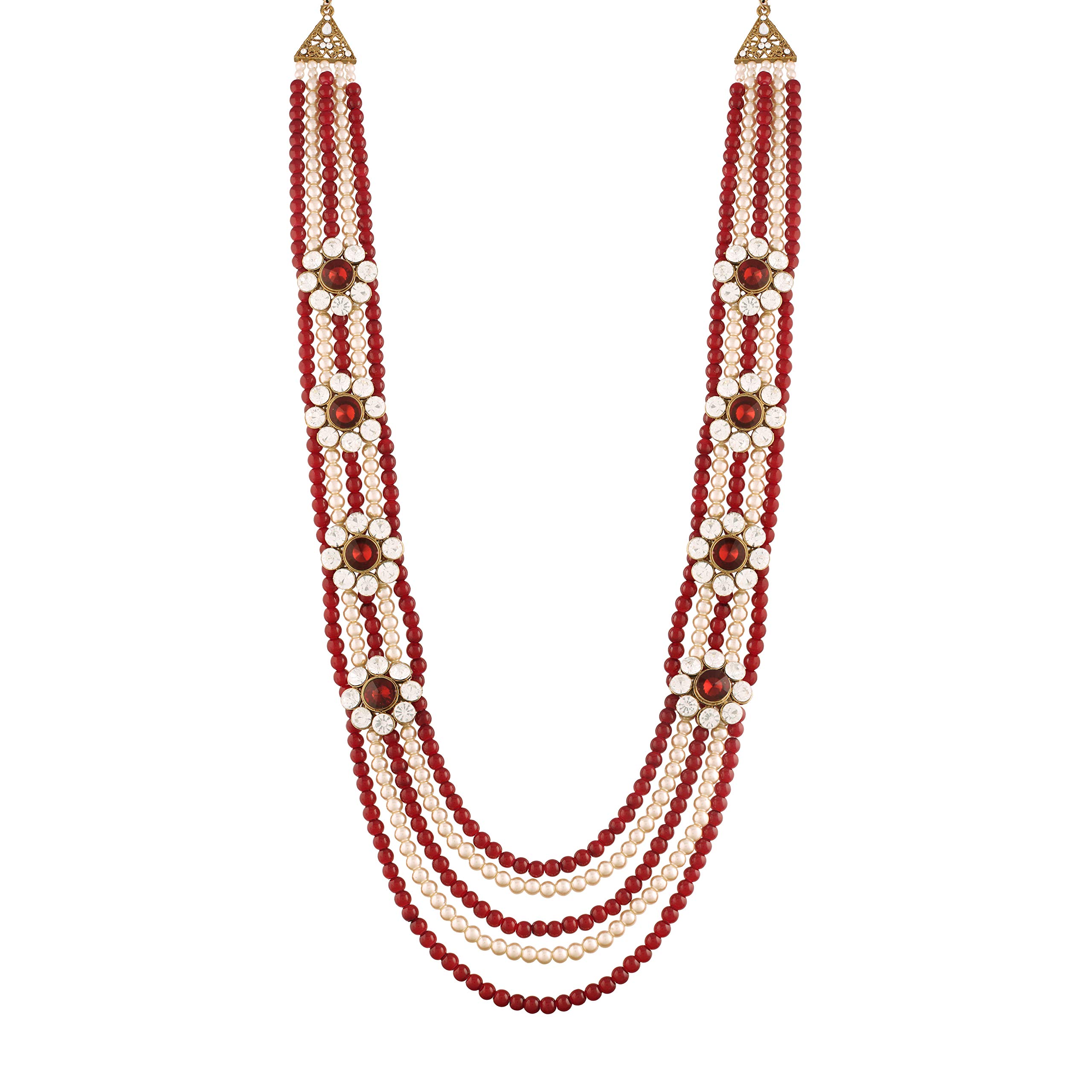 I Jewels 5 Layered Traditional Gold Plated Dulha Moti Mala with Beaded Maharaja Haar/Groom Necklace For Men (MLP32M) (B08XNRCTTY) Amazon Price History, Amazon Price Tracker