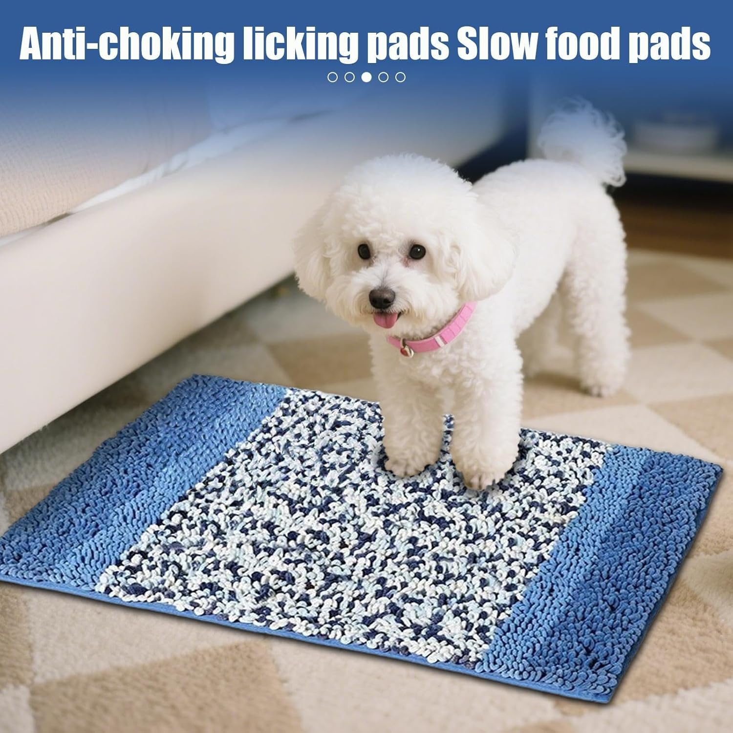 Dog Enrichment Pad - Interactive Sniffing Trainer for Puppies Encouraging Foraging Instincts and Mental Stimulation Supporting Focus, Calmness, and Play Suitable for Indoor Training, Feeding