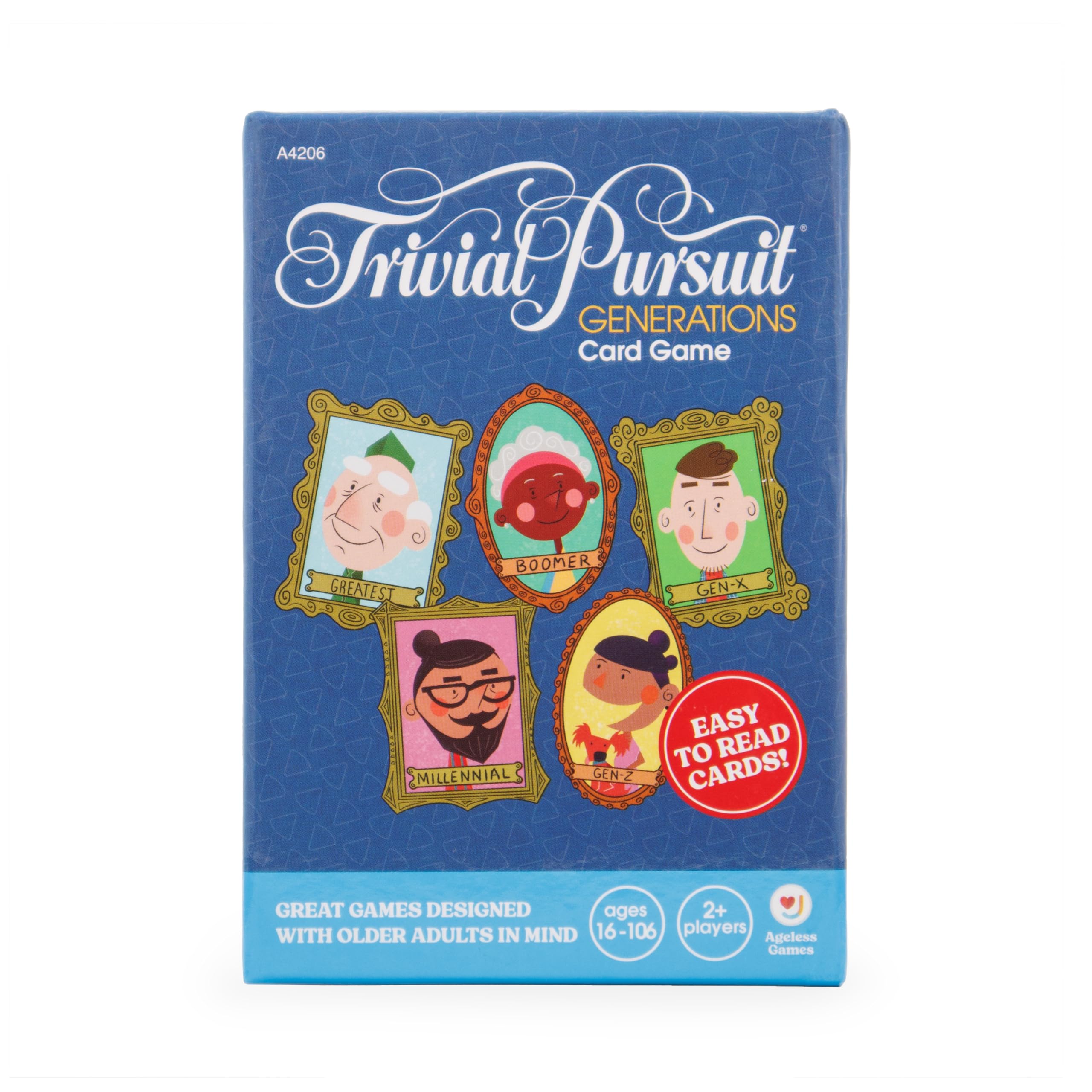 Ageless Games Trivial Pursuit Generations Expansion - Neue Multigenerationen-Trivia-Karten - Das ultimative Partyspiel für Freunde & alle Altersgruppen - Perfekt für Spieleabende & Reisen