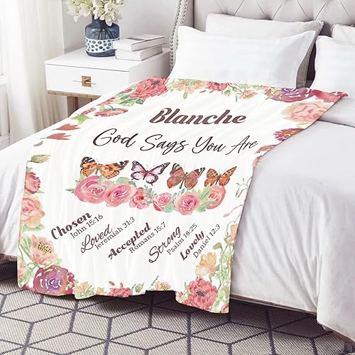 Miniatura 8 de Manta bíblica personalizada, regalos bíblicos personalizados, manta de franela suave personalizada de 40 x 30 pulgadas para mascotas