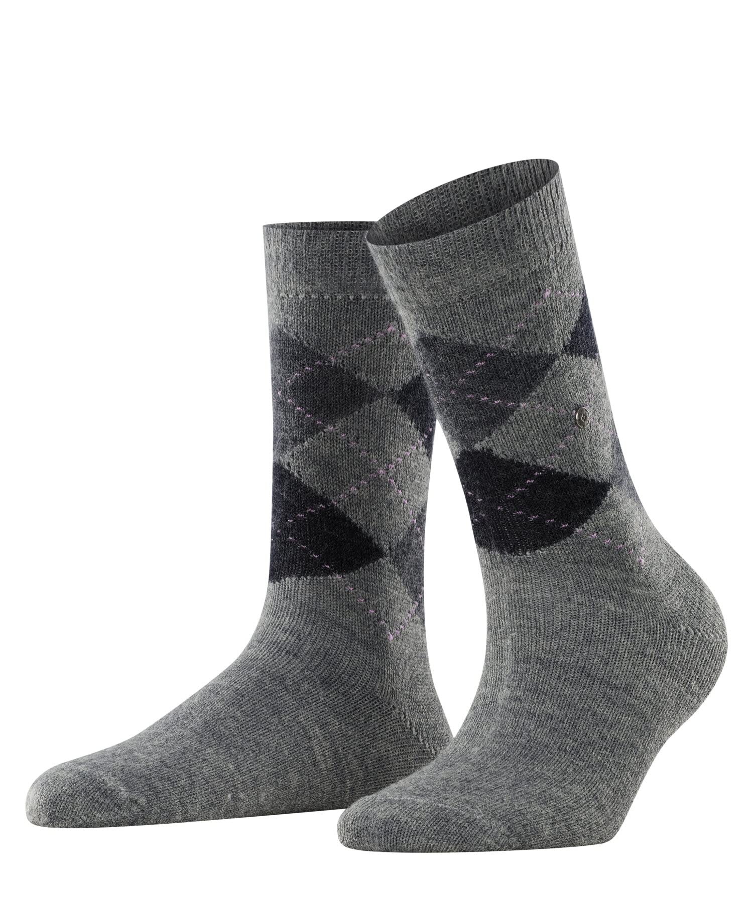 Burlington Women's Whitby W So Warm Soft Patterned 1 Pair Socks, Grey Grau 3397, 3.5-7