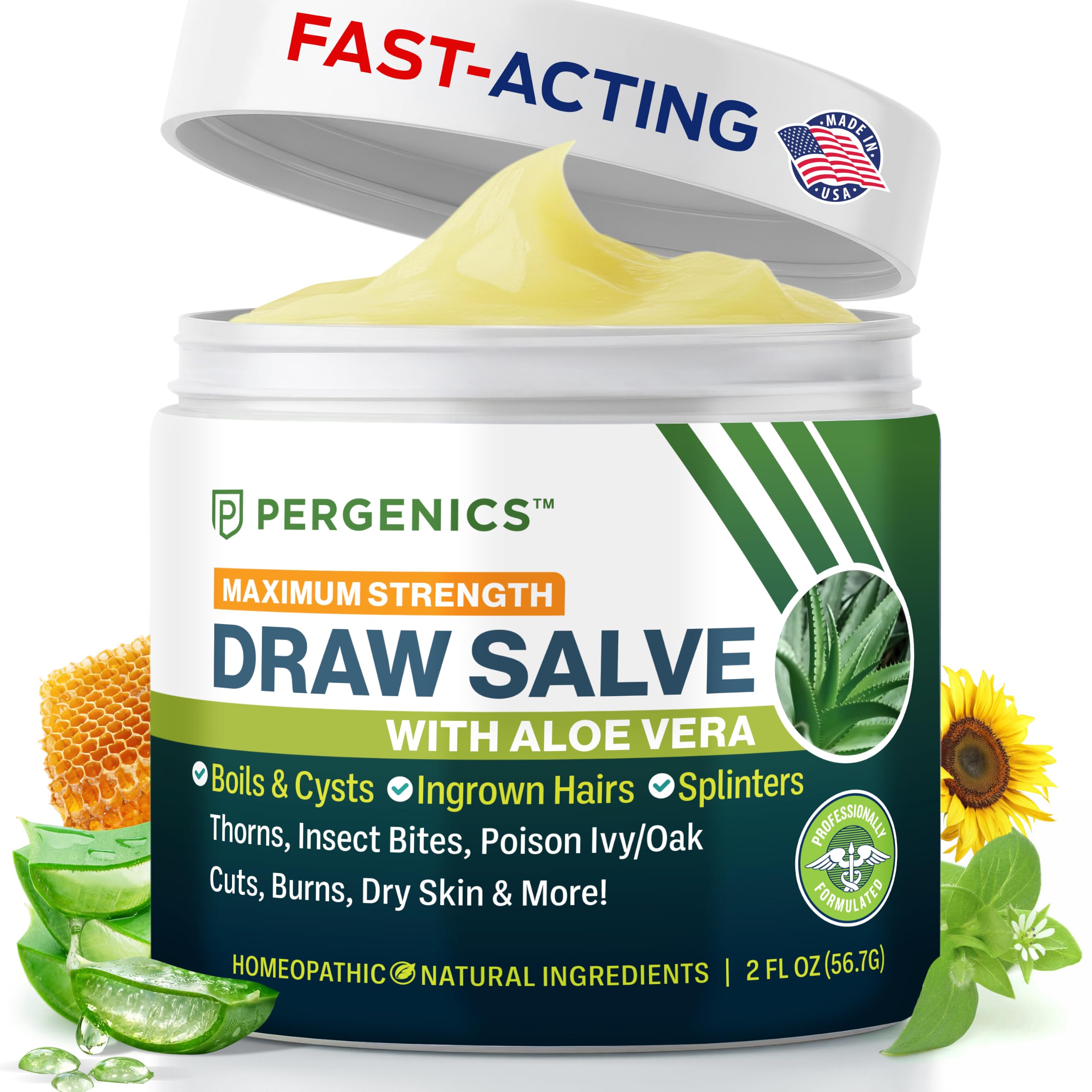 Pergenics Drawing Salve Ointment with Aloe Vera