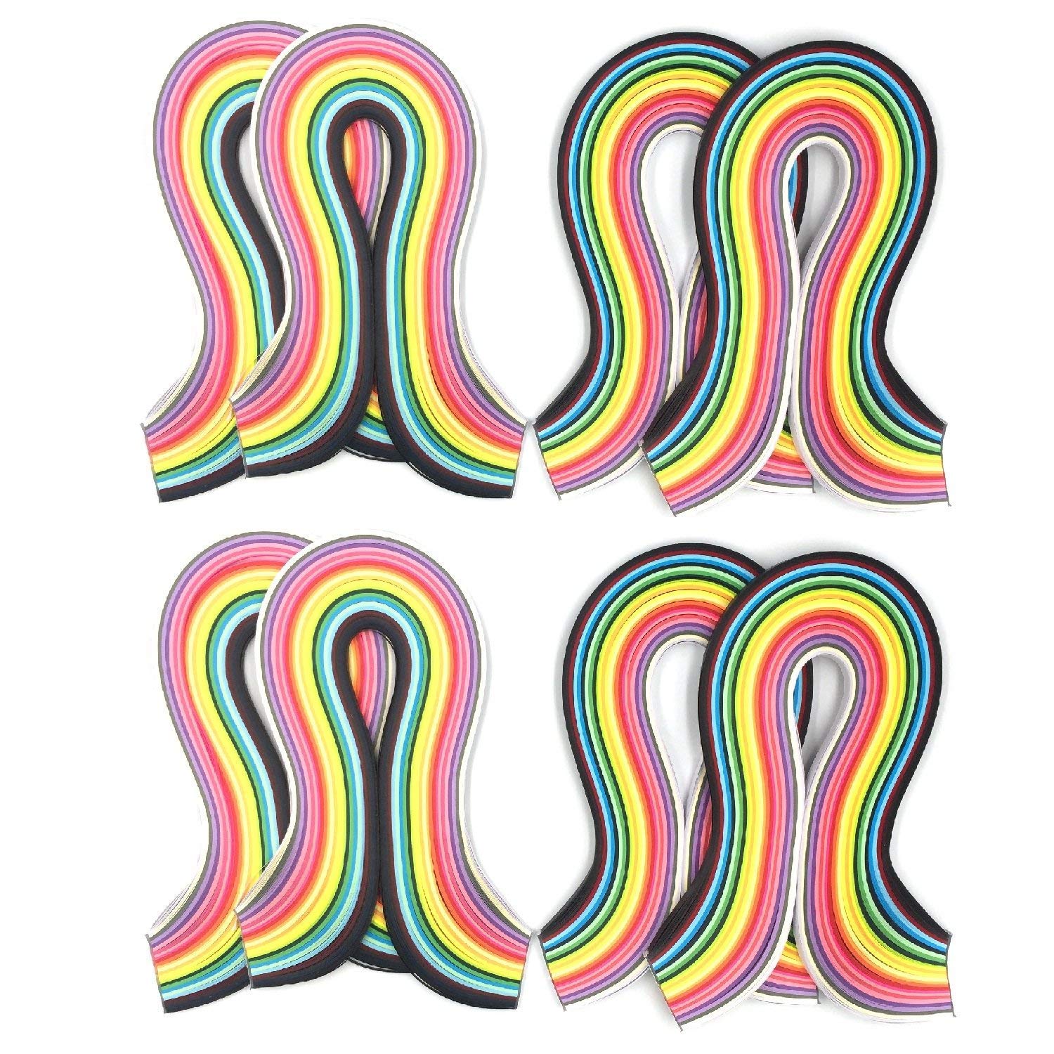 Raylinedo 180 Quilling Paper Strips - 36 Colors, 10mm Width, 54cm Length For DIY Crafts