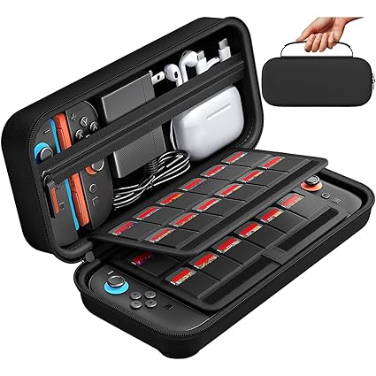 Pokémon Légendes : ZA se vend presque 6 millions en une seule semaine 6 81Af0s2j+yL. SX425 daydayup Switch Carrying Case Compatible with Nintendo Switch 2, with 24 Games Cartridges Protective Hard Shell Travel Carrying Case Pouch for Console & Accessories DS case