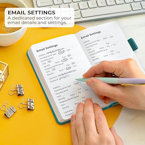 Miniatura 4 de Clever Fox Libro de contraseñas  Organizador de direcciones de Internet y contraseñas alfabetizado  Cuaderno de contraseñas para computadora y sitio