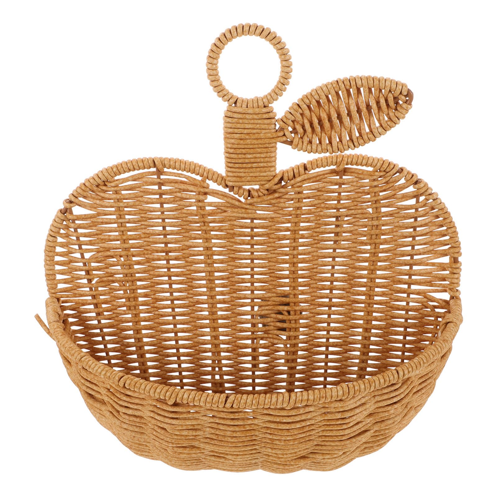 Cesta Colgante en Forma de Manzana para Almacenamiento Decorativo de Ratán Tejida y Almacenamiento Colgante en Cocina y