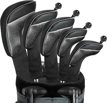 Amy Sport Golf Club Head Covers for Woods 5 Pack