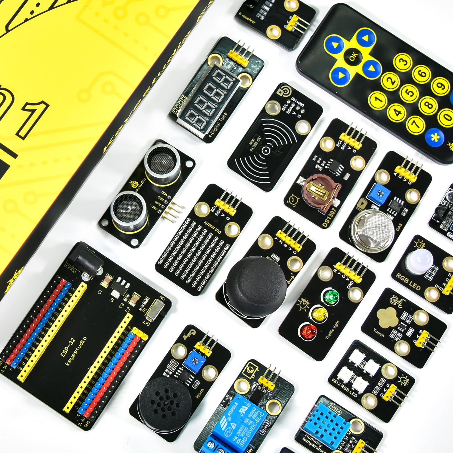 Snapklik.com : KEYESTUDIO 37 In 1 Sensor Modules Kit For Arduino ESP32 ...