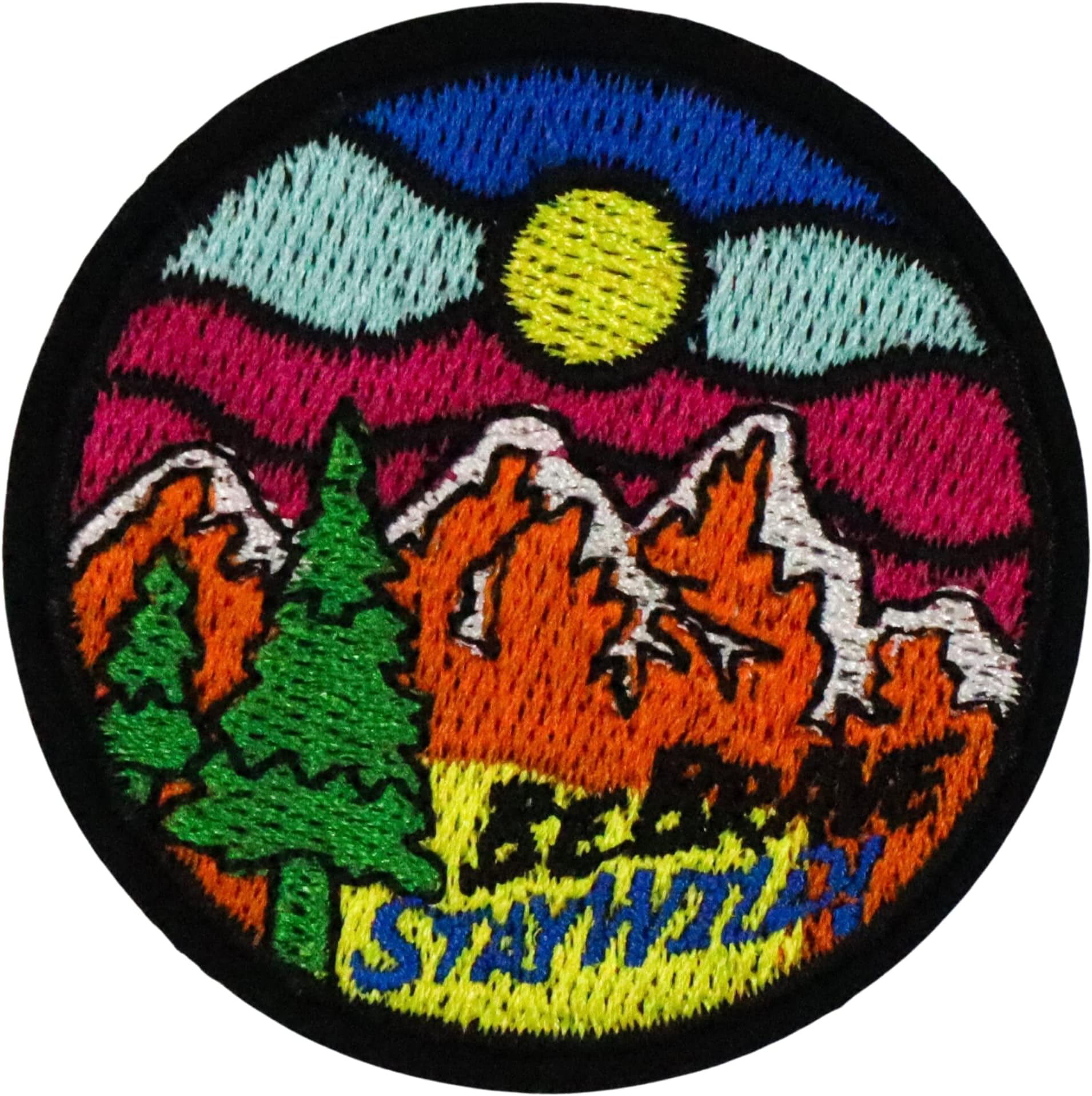 Be Brave Stay Wild! Patch - Embroidered Iron-On or Sew-On Patch for Backpacks and Clothing | Cool Design for Nature and Outdoors Enthusiasts | Patch by Sat and Sun