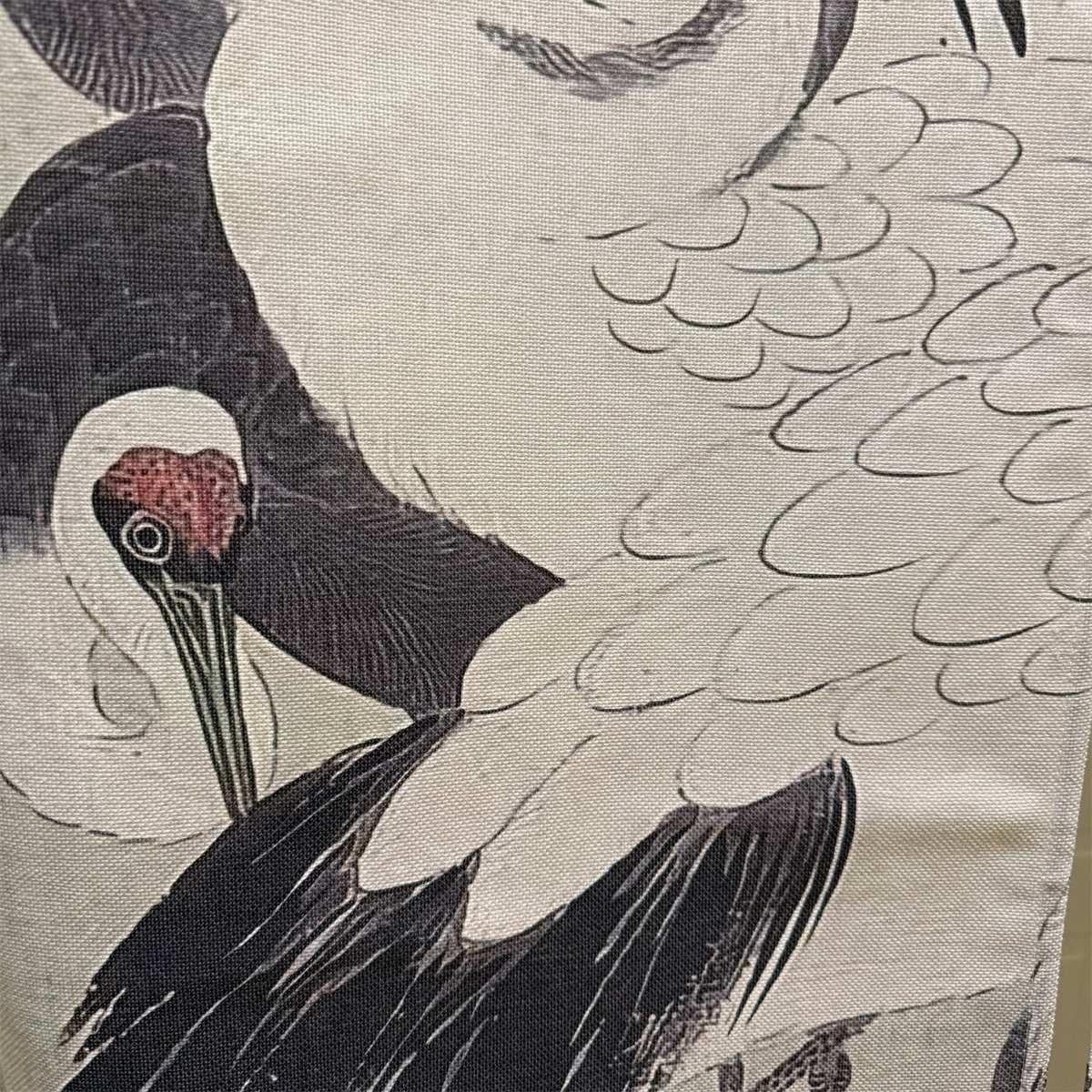 Ofat Home Japanese Noren Traditional Painting Flying Crane Doorway Curtain Tapestry - Image 3