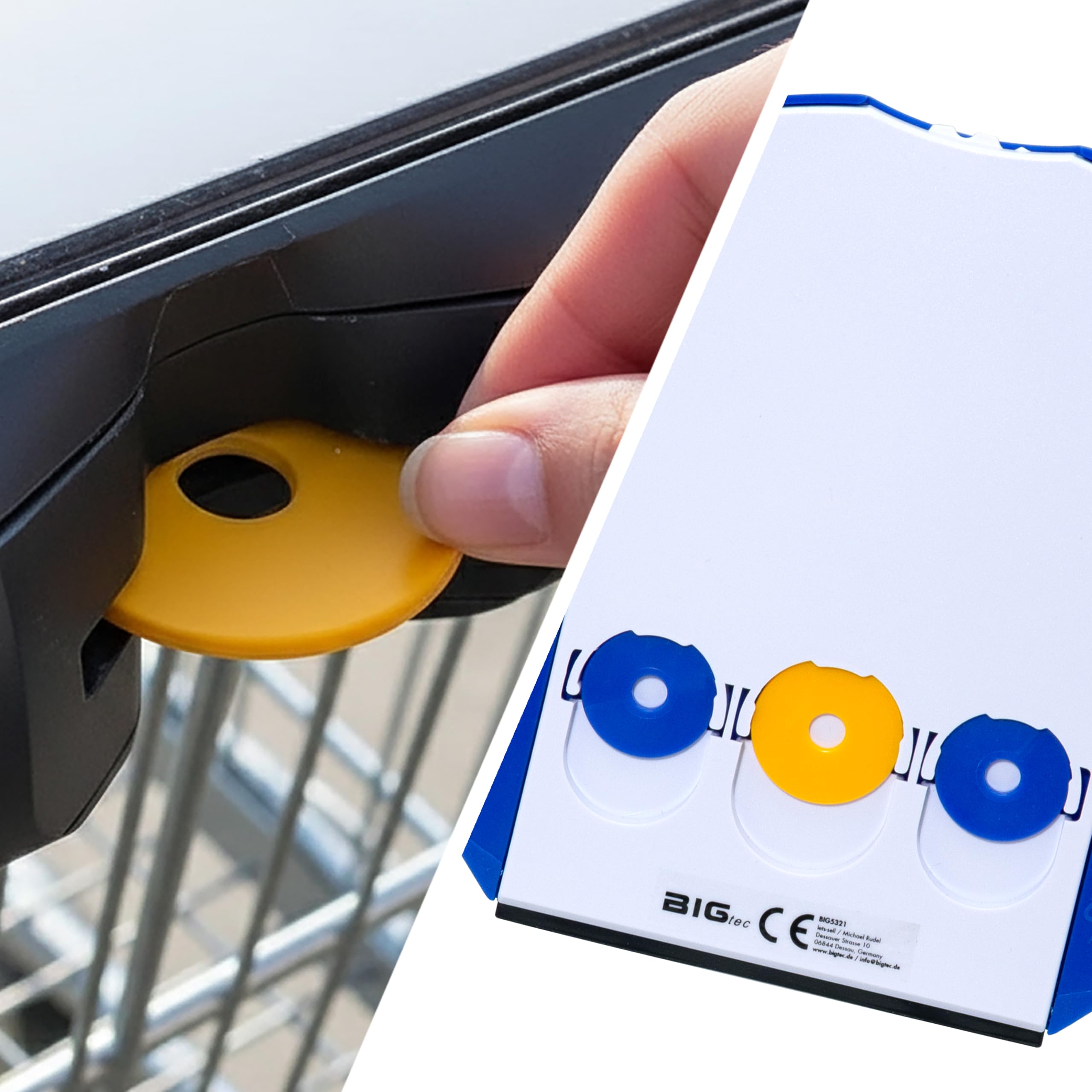BIGtec Disco de aparcamiento con horas de aparcamiento con raspador de hielo y raspador de escritura 3 x fichas para el carro de la compra labio de goma ficha de compra rascador de nieve para coche y