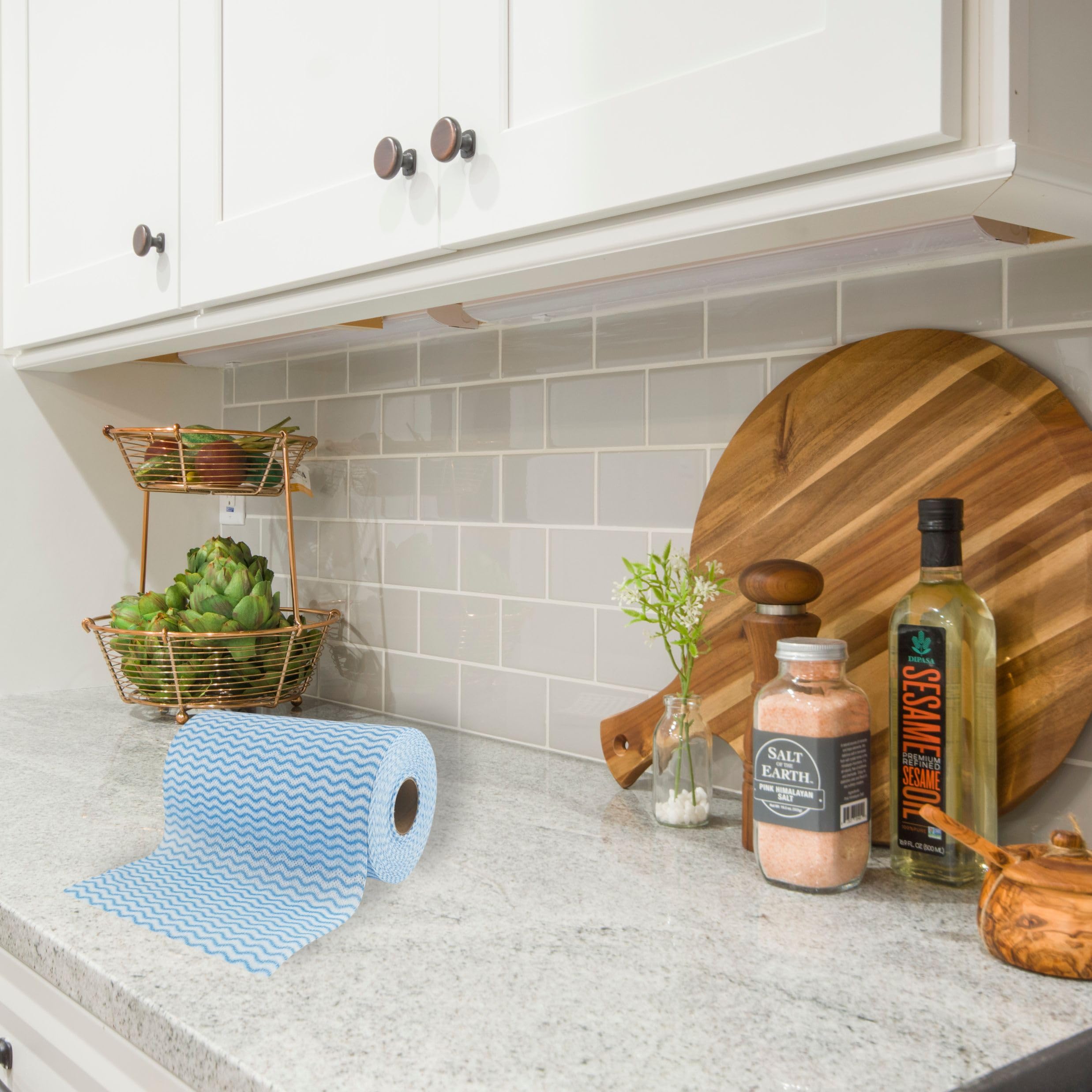 IDEA HOME Ściereczki na Rolce 2x100 sztuk – Niebieskie Ściereczki do Wycierania 8 x 35 cm – Uniwersalne Ściereczki w Rulonie do Kuchni, Sprzątania i Zastosowań Przemysłowych