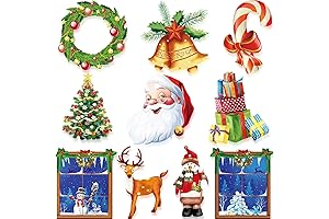 10 Pieces Christmas Cardboard Cutouts for Christmas Party