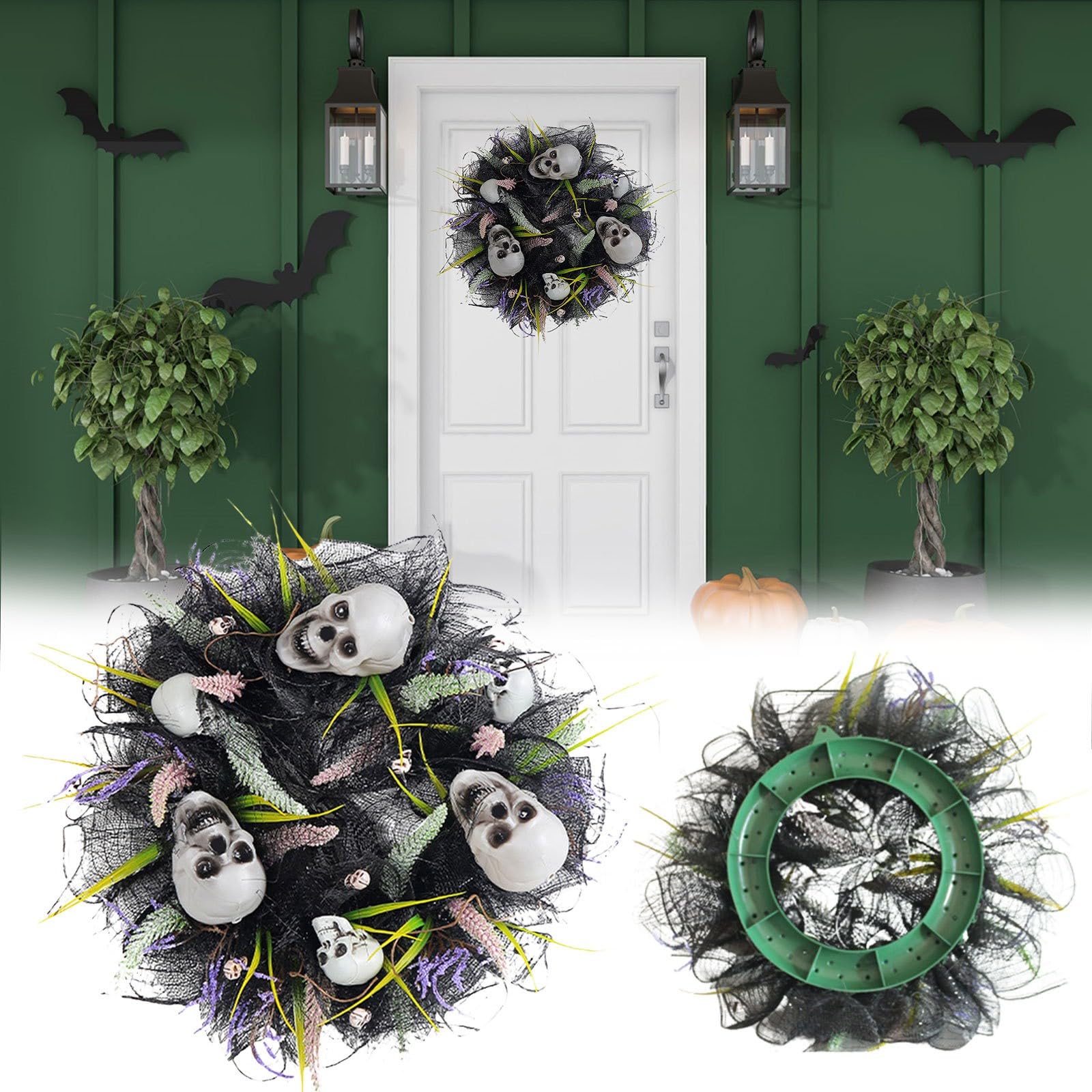 Halloween Girlande Schwarze Äste - Grusel Deko Für Party Haustür Wohnzimmer Kunststoff