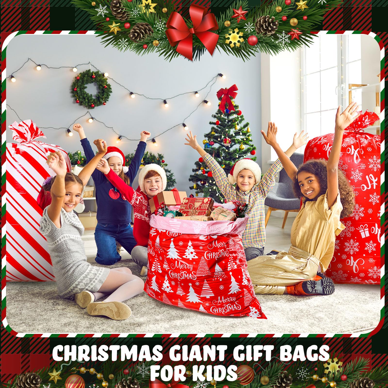 Amazon.com: 3 Pcs Jumbo Christmas Gift Bags 56'' Extra Large