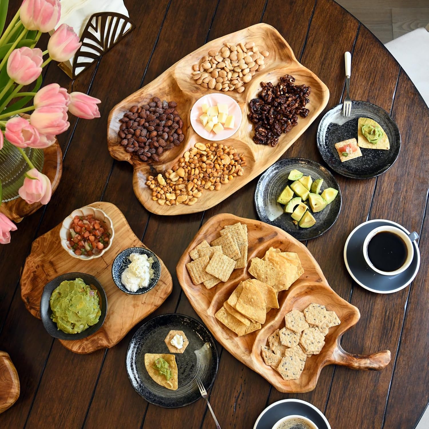 WELLAND Set of Wood Fruit Snack Dish Handmade Zimbabwe Ubuy