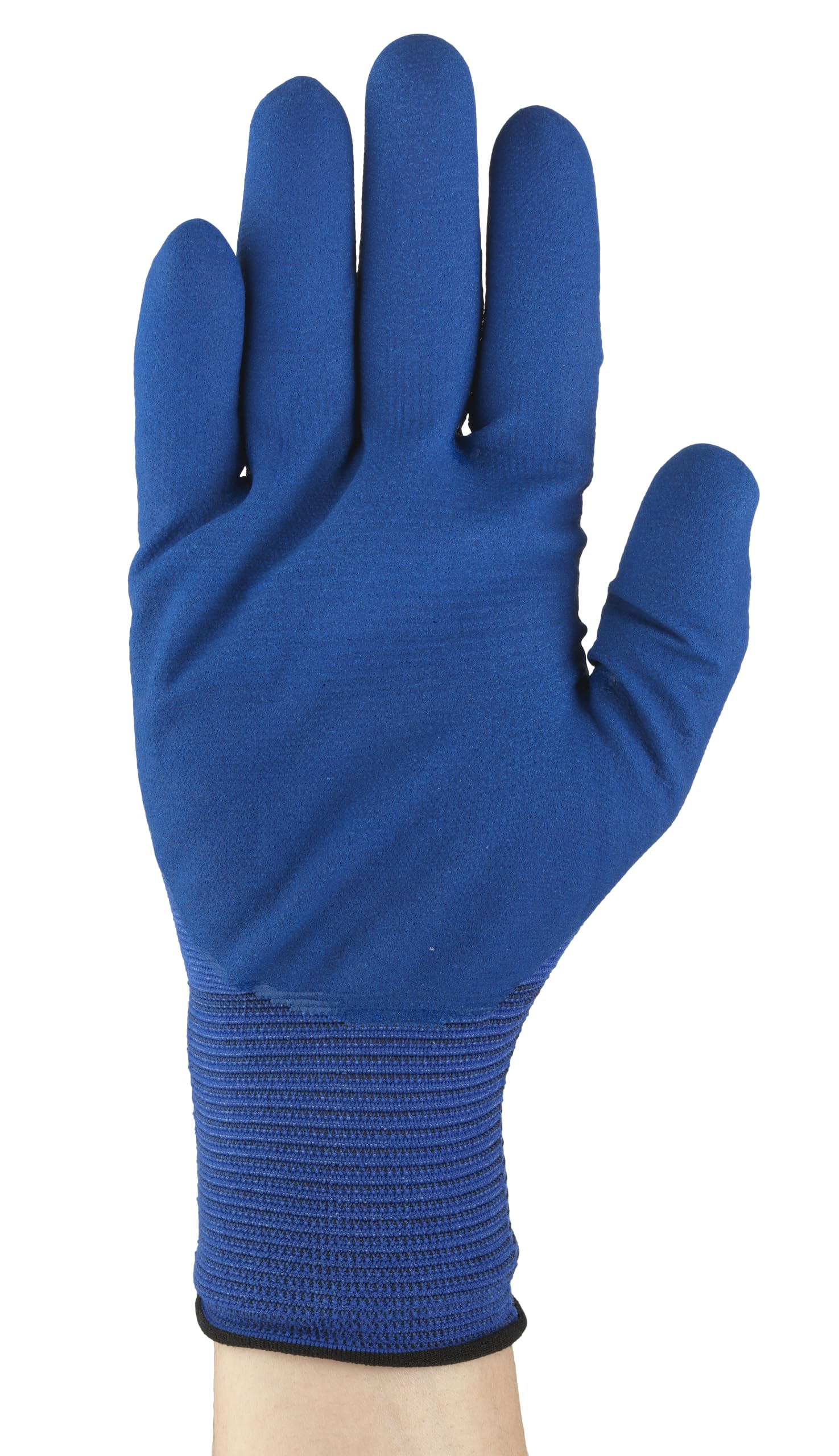 Hyflex Ansell 11-818 Arbeitshandschuhe, Industrie und Mechaniker-Handschuh, Verbesserter Griff- und Komforttechnologie, Montagehandschuhe, Werkstatthandschuhe, Blau, Größe M (12 Paar)