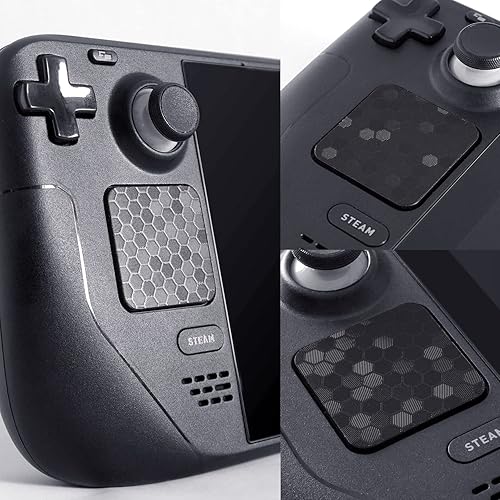 Miniatura 3 de Protector táctil compatible con Steam Deck Touch Trackpad (protector de trackpads + protector de 4 teclas, hexagonal de panal - negro)