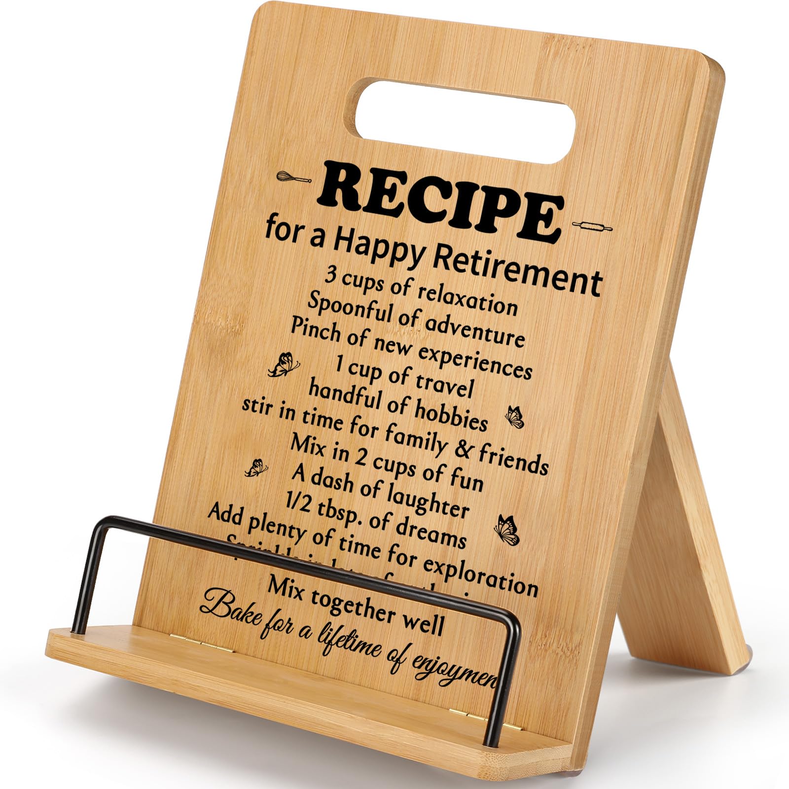 Regalos de jubilación para mujeres, regalos de soporte para libros de cocina jubilados, regalos de compañero de trabajo para mujeres, regalos de despedida para compañeros de trabajo, jefe, dama,