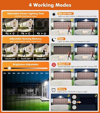 MEIKEE 35W Security Lights with Motion Sensor 3290 LM PIR Floodlights [Energy Class E]