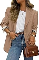 PRETTYGARDEN Women's Leopard Blazer Open Front Long Sleeve Jacket 2026 Fall Business Casual Office Suit Blazers with Pockets