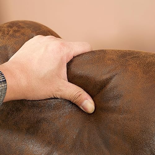 Miniatura 9 de HOMCOM Silla reclinable manual con reposacabezas y reposabrazos acolchados de esponja gruesa, función mecedora, para sala de estar, color marrón