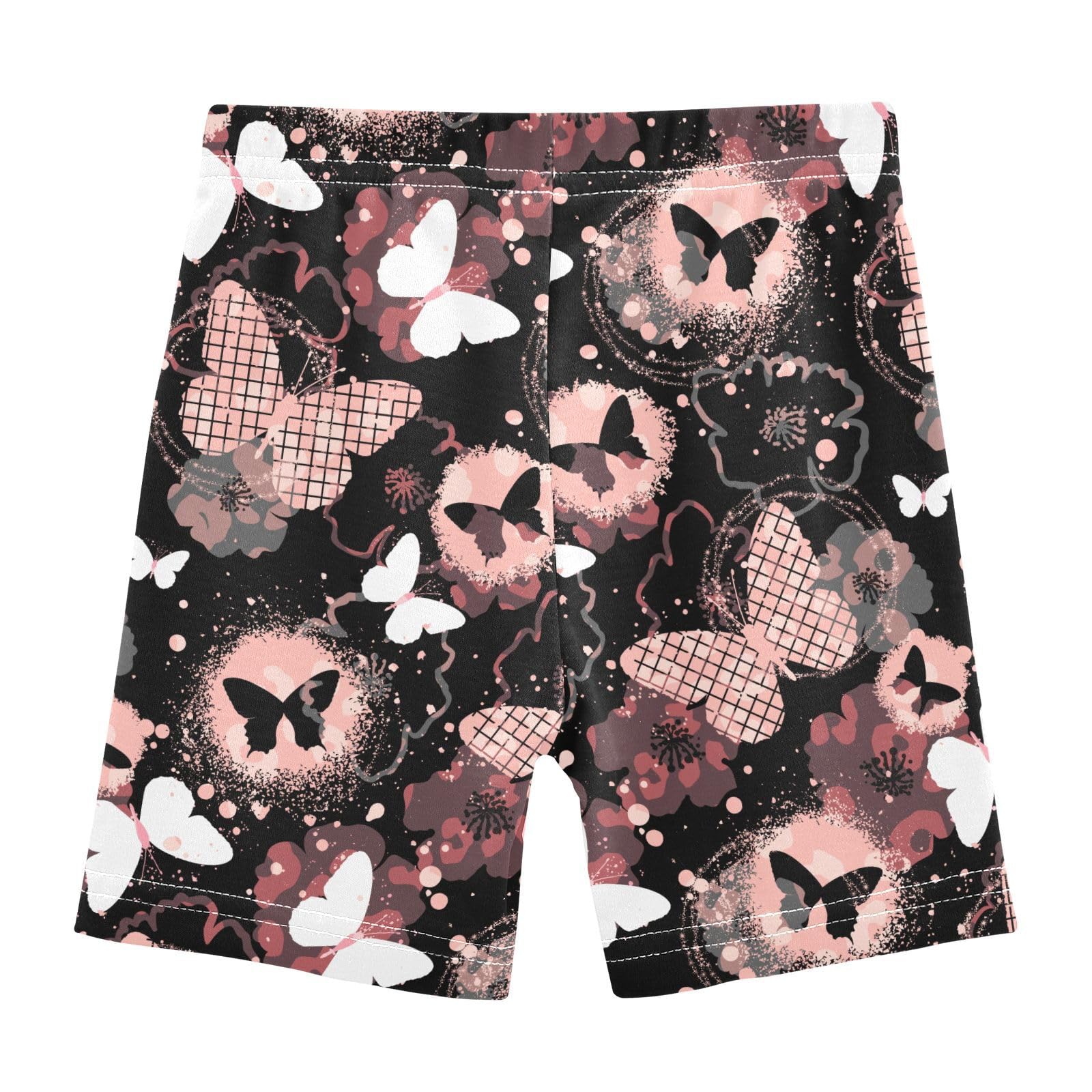 JHKKU Girls Butterfly Shorts Cotton Cartwheel Bike Kids Biker Under Dress Dance Short Girl Clothes 10Y