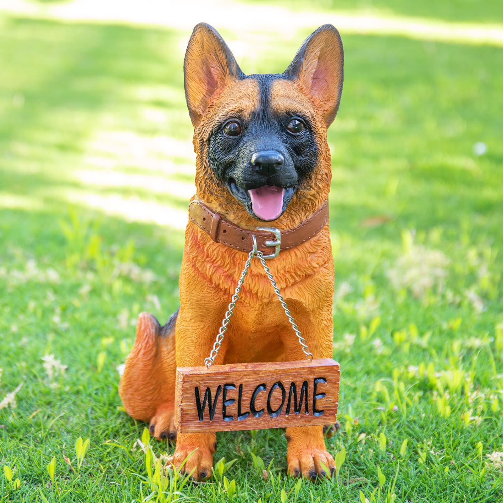 DWK Front Porch Dog Outdoor Sign Decorative Statue
