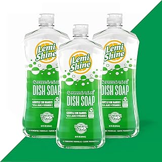 Sponsored Ad - Lemi Shine Natural Liquid Dish Soap -Hard Water Stain Remover - Gentle On Hands, Includes Aloe Vera & Vitam...