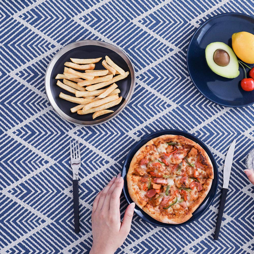 Tisch Decke aus Premium Rechteckige Anti Heißes Modernes Baumwollleinen Tischabdeckung Gartentischdecke für Gastronomie Feste Party Hochzeiten Gelb A 110 × 110cm