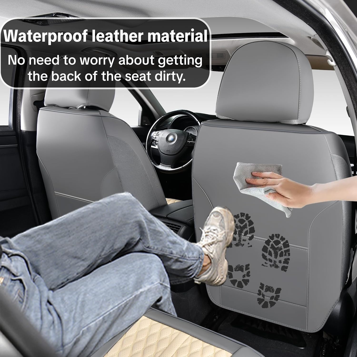 Car Seat Covers for Lexus ES330 (2004-2006),Luxurious Leather, Water-Resistant and Abrasion-Resistant,5-Seat Full Set, Seats,Protect and Upgrade Interiors,Airbag Compatible