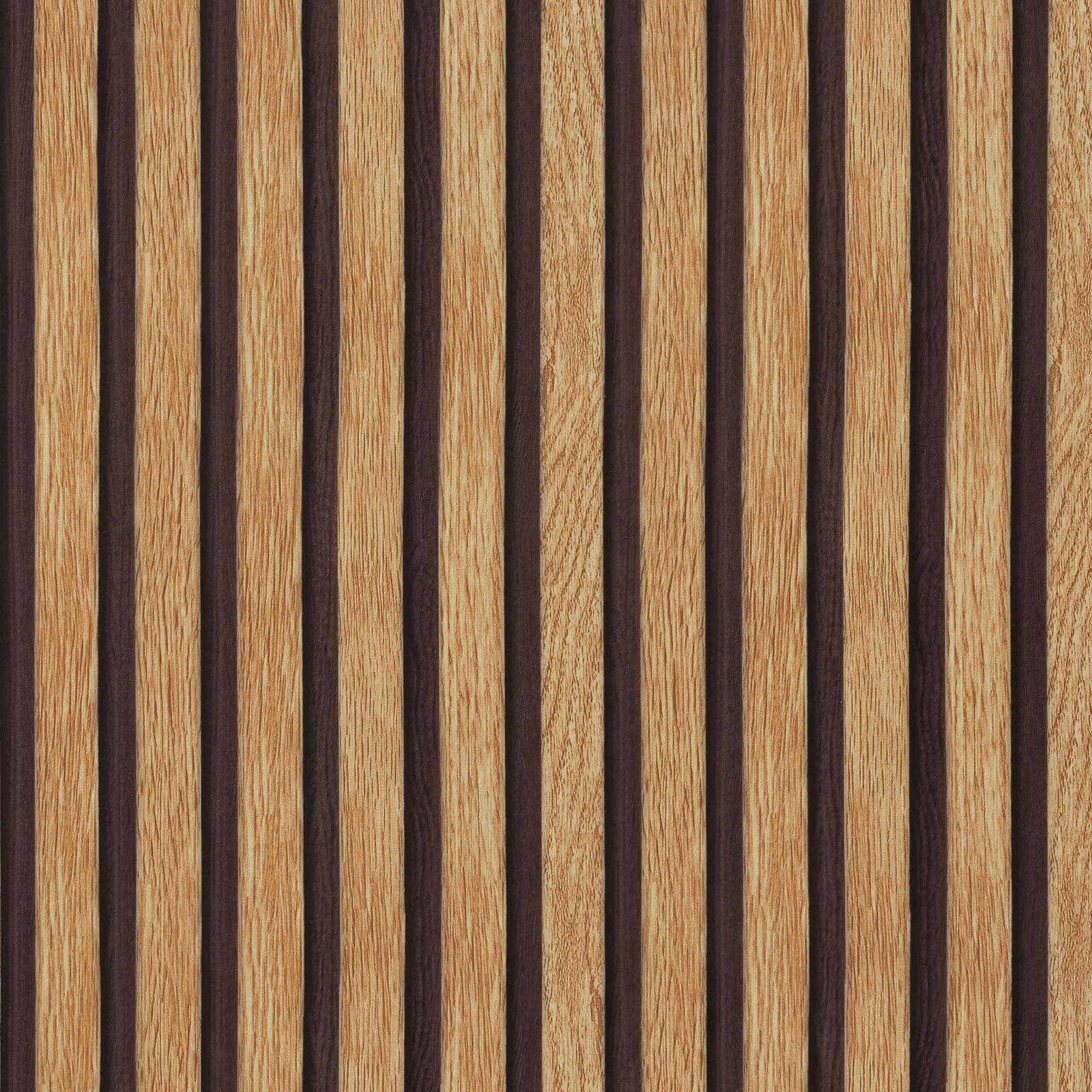 Abyssaly Faux Wood Slat Self‑Adhesive Wallpaper Removable Vinyl Covering — image 1