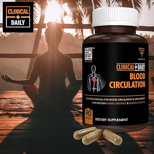 Miniatura 3 de CLINICAL DAILY Suplemento de circulación sanguínea Escoba de carnicería castaño de indias cayena arginina diosmina Tratamiento de venas varicosas