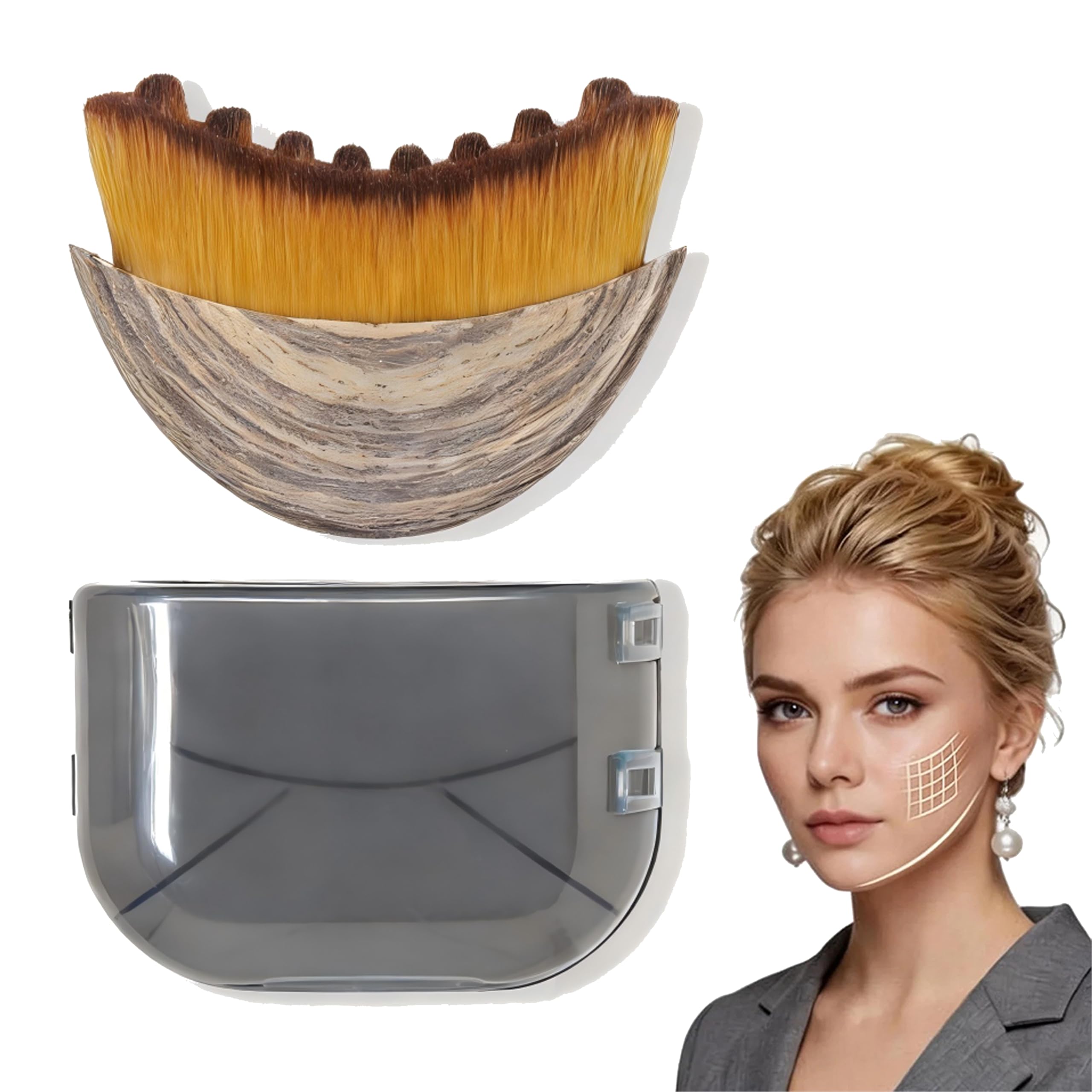 Facial Contour Sculpting Brush Lymphatic Drainage for Anti-Puffiness Lift Glow Boosts Skincare Absorption