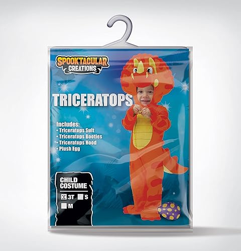 Miniatura 6 de Spooktacular Creations Disfraz de dinosaurio triceratops para niños, fiesta de disfraces de Halloween, fiesta temática de dinosaurios