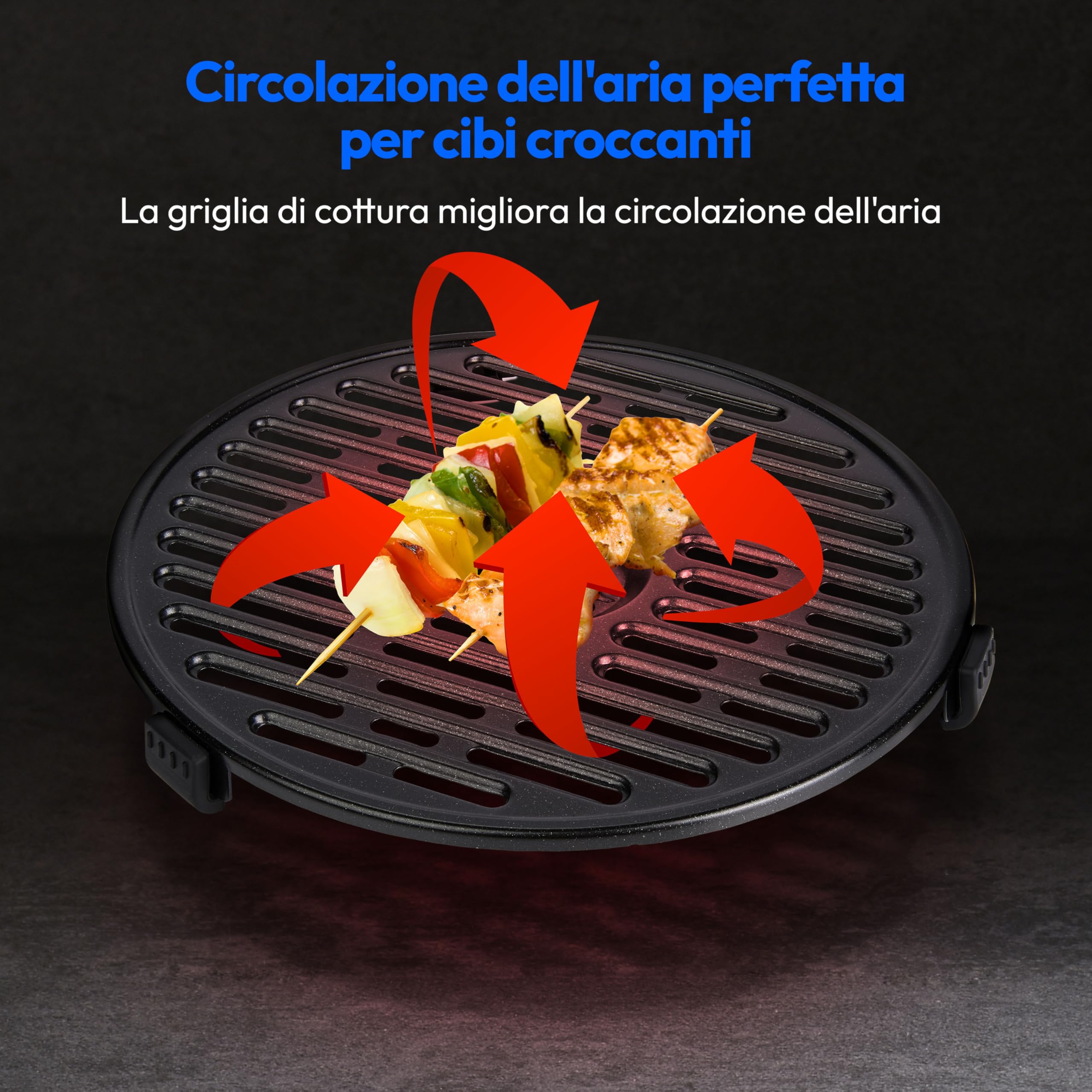 MEDION Friggitrice ad aria calda P40 L (4,7 litri, 1500 watt, funzionamento semplice, frittura senza olio, timer 60 minuti, fino a 200° C, rivestimento antiaderente, MD13030) bianco